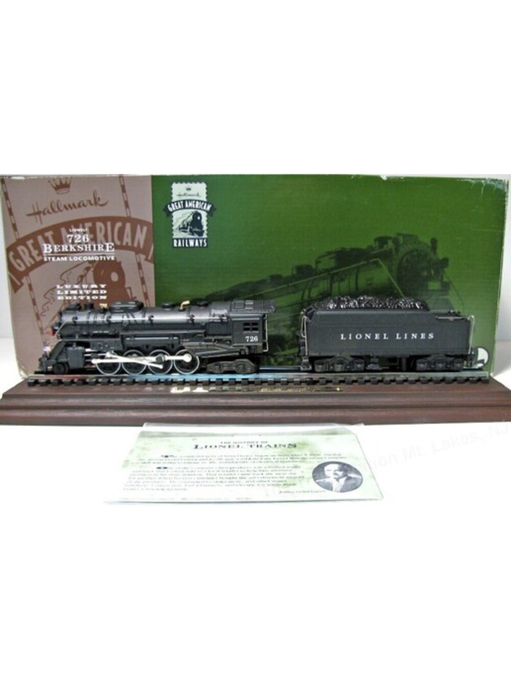 Lionel 726 Berkshire Steam Locomotive & Display, Hallmark Great American Railway